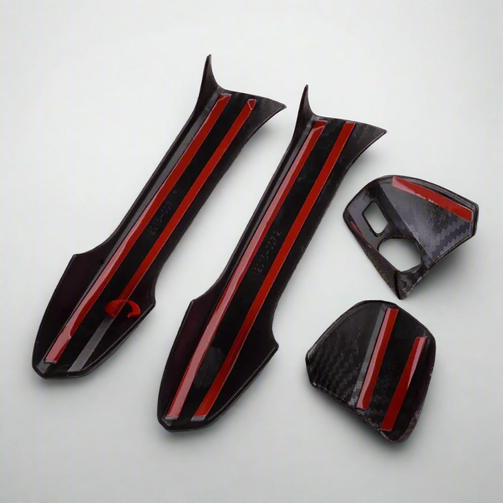 Carbon Fiber Texture Exterior Door Handle Cover Trim for Mercedes (W204, W212, W246, X204, W166, W117)