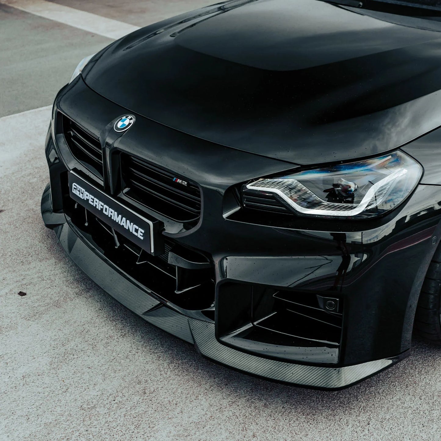 R44 Style Genuine Carbon Fiber Front Lip For BMW G87 M2 2022 2023 2024