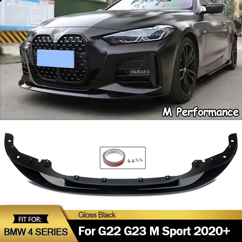 Black CS Style Front Lip/Splitter for BMW 4 Series G22