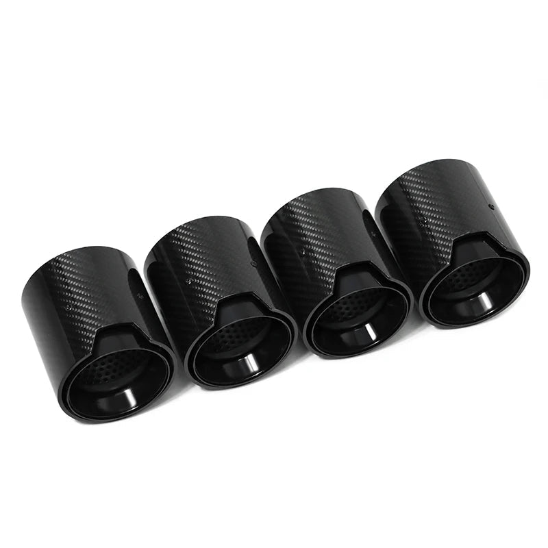 4 PCS Carbon Fiber Exhaust Tips for BMW F80 F82 F87 | Stainless Steel