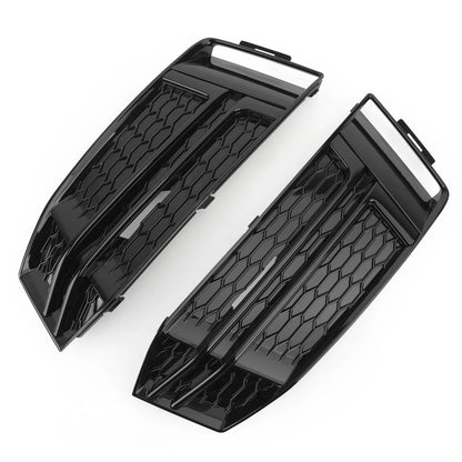 Black Fog Light Covers for Audi A4 B9 S-Line (2016–2018)