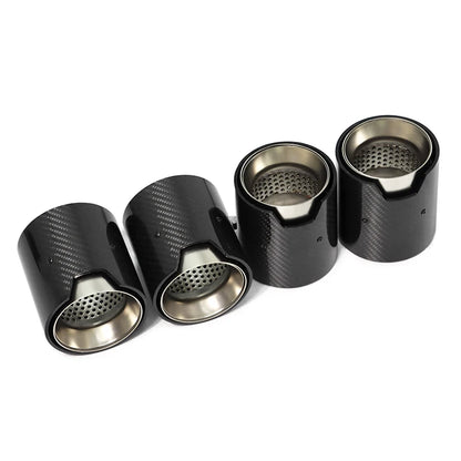 4 PCS Carbon Fiber Exhaust Tips for BMW F80 F82 F87 | Stainless Steel