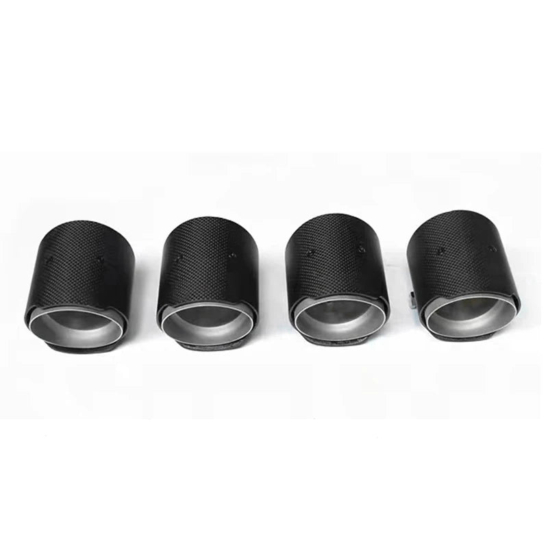 4 PCS Carbon Fiber Exhaust Tips for BMW F80 F82 F87 | Stainless Steel