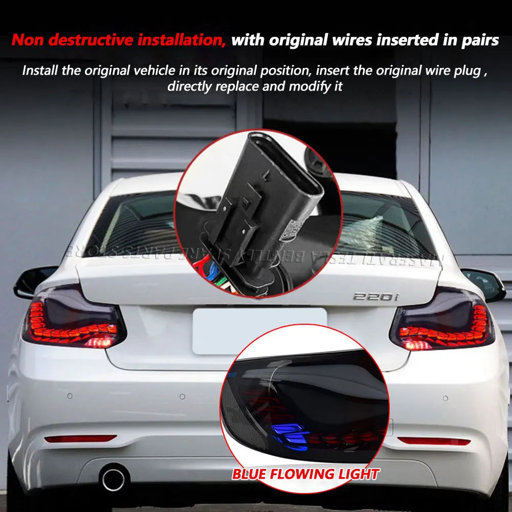 LED GTS Tail Lights For BMW 2 Series w/ Dragon Scale Animation (F22 F23 F87)