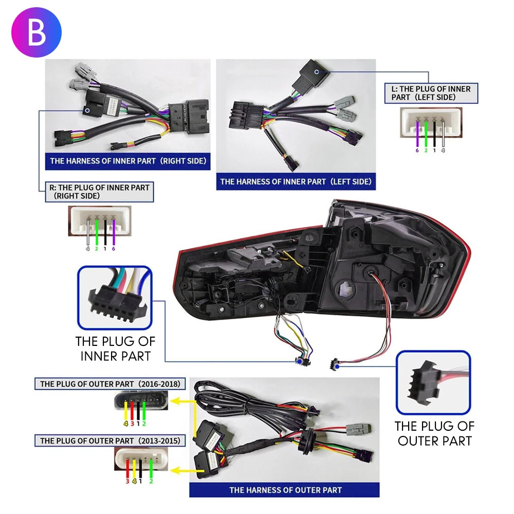 GTS Style Sequential LED Tail Light Assembly for For BMW 3 series F35 F30 (2013-2018)