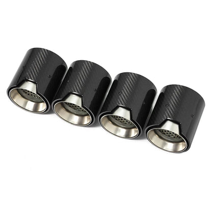 4 PCS Carbon Fiber Exhaust Tips for BMW F80 F82 F87 | Stainless Steel