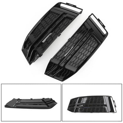 Black Fog Light Covers for Audi A4 B9 S-Line (2016–2018)