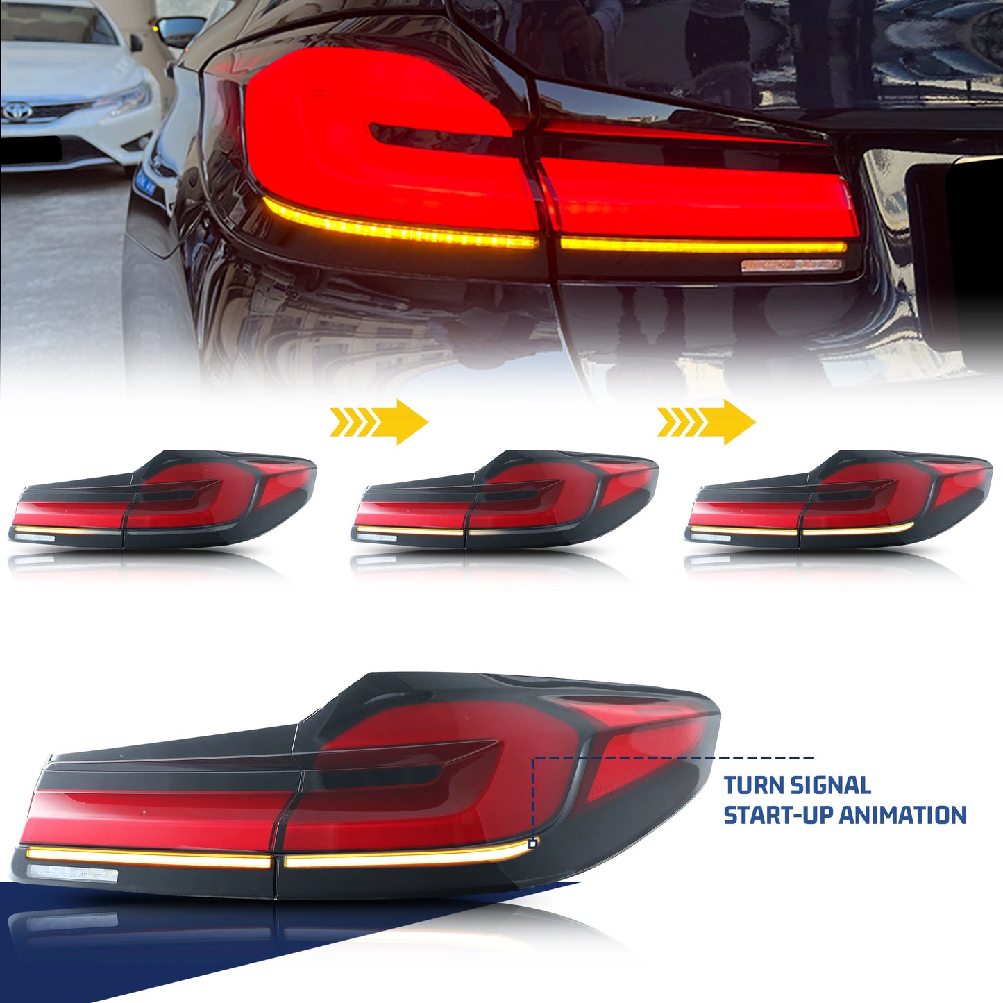 LED Facelift Tail Lights for BMW G30 5-Series & F90 M5 (2017-2020)